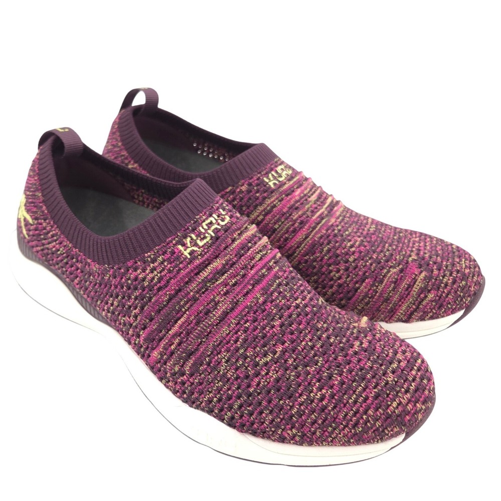 KURU Stride Walking Sneakers Womens 6 Purple Knit Slip On Comfort Shoes NEW